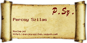 Percsy Szilas névjegykártya